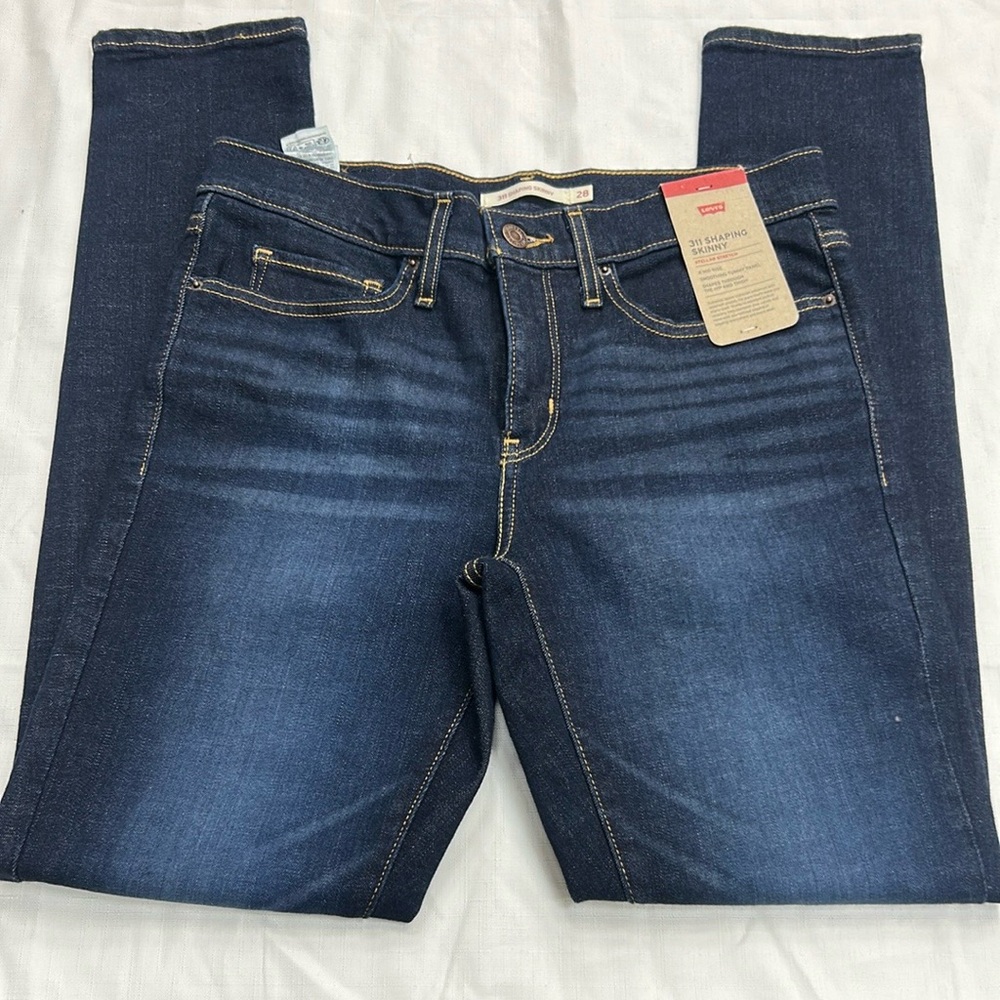Levi's Dark Blue 311 Shaping Skinny Denim Jeans - Picture 2 of 8